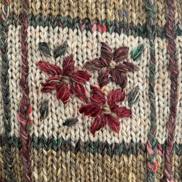 Vintage Graffiti Women knit button vest Size L - Picture 2 of 6